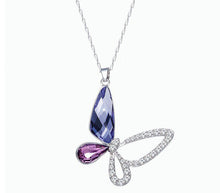 Load image into Gallery viewer, CDE Sterling Silver Butterfly bloom Necklace with Swarovski Crystals