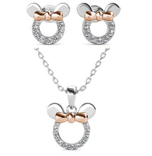 Load image into Gallery viewer, Destiny 925 Minnie Mouse Set with Swarovski Crystals