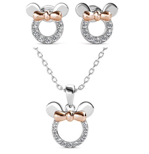 Destiny 925 Minnie Mouse Set with Swarovski Crystals