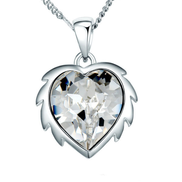 CDE Selene Heart Necklace embellished with Swarovski Crystals