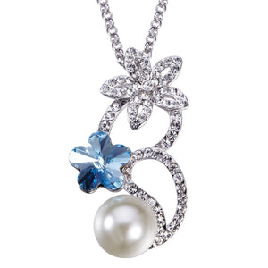 CDE Fleur Necklace embellished with Swarovski Crystals