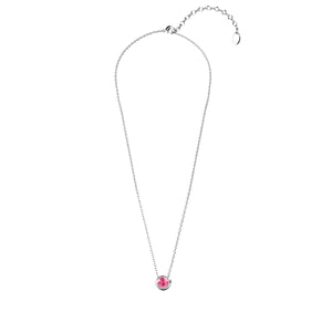 Destiny Moon October/Pink Birthstone Necklace with Swarovski Crystal