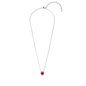 Destiny Moon July/Ruby Birthstone Necklace with Swarovski Crystals