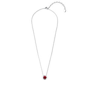 Destiny Moon January/Garnet Birthstone Necklace with Swarovski Crystals