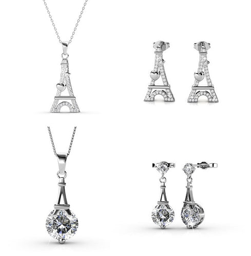 Destiny Paris Necklace & Earring Set with Swarovski Crystals