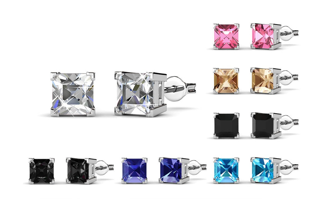 Destiny Quinn Earrings Set with Swarovski Crystals - 7 Pairs