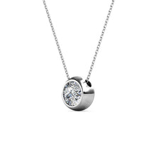 Load image into Gallery viewer, Destiny Moon April/Diamond Birthstone Necklace with Swarovski Crystals