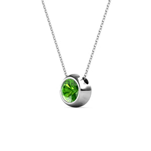 Destiny Moon August/Peridot Birthstone Set with Swarovski Crystals in a Macaroon case