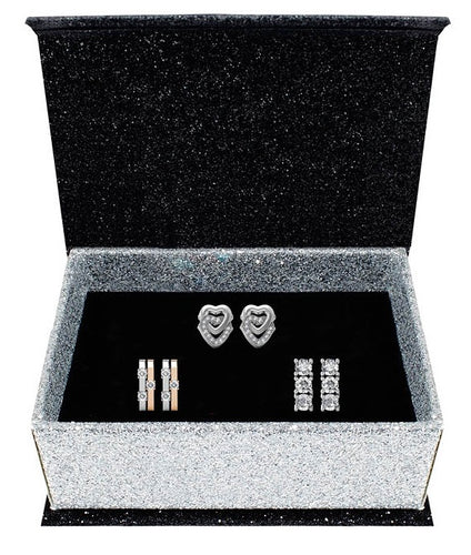 Destiny Jewellery Athena 3 pair earring set embellished with Swarovski crystals