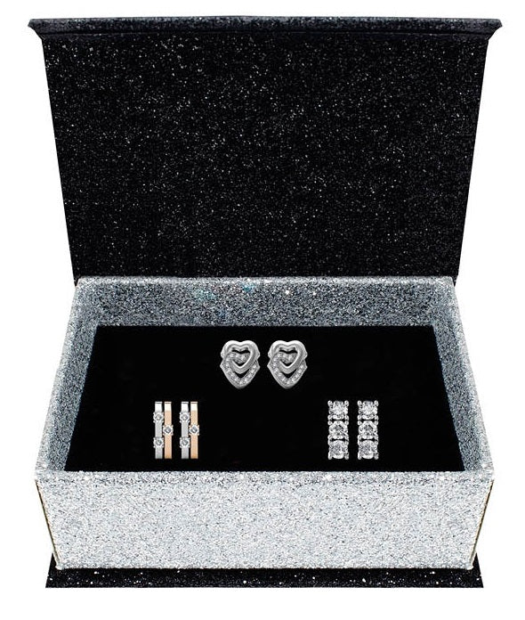 Destiny Jewellery Athena 3 pair earring set embellished with Swarovski crystals