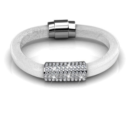 Destiny Jewellery Luxx Bracelet embellished with Swarovski crystals - White