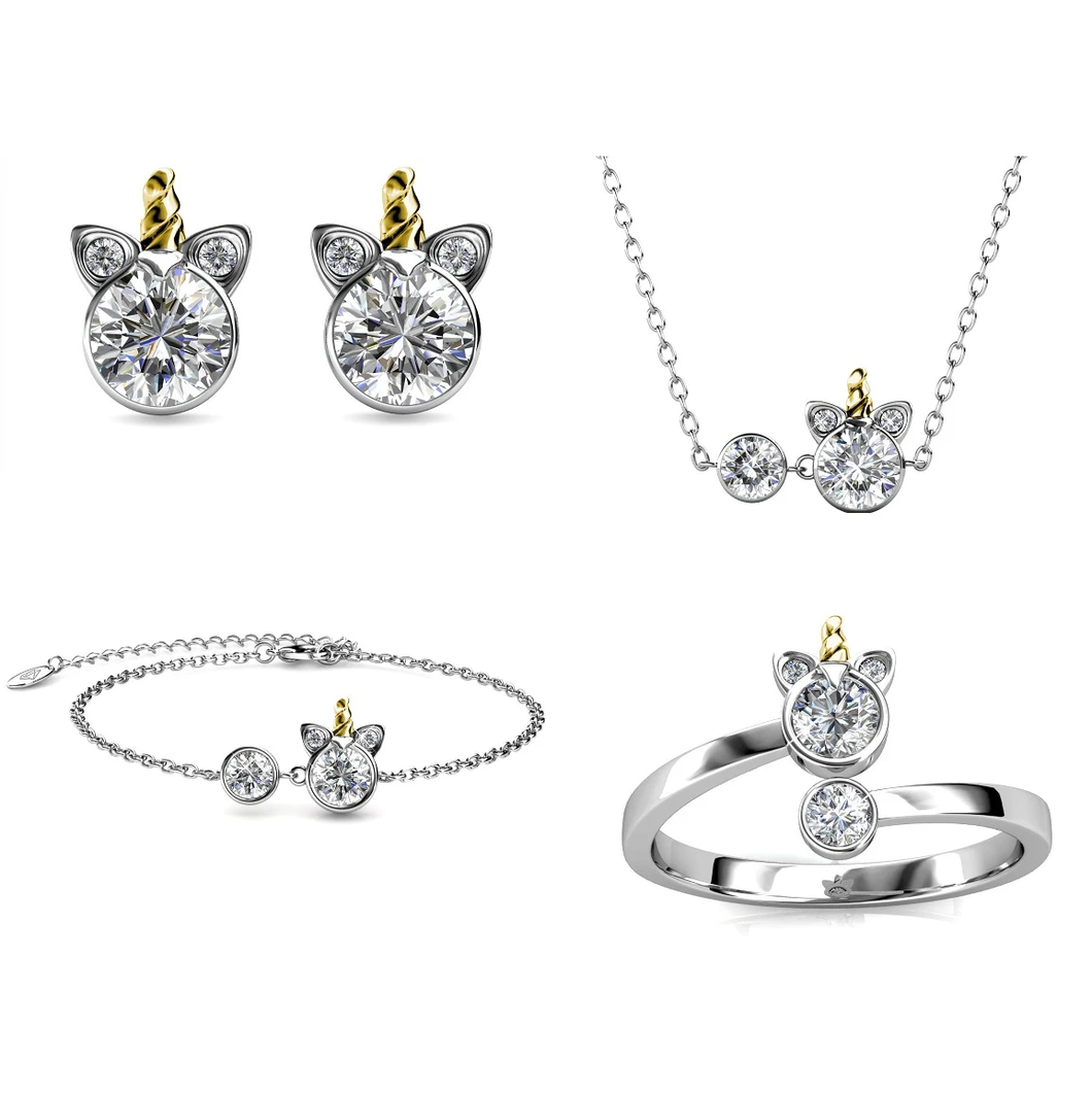 Destiny Unicorn Set with Crystals From Swarovski®