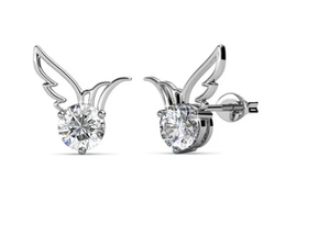 Destiny Dove Necklace & Earring Set with Swarovski Crystals