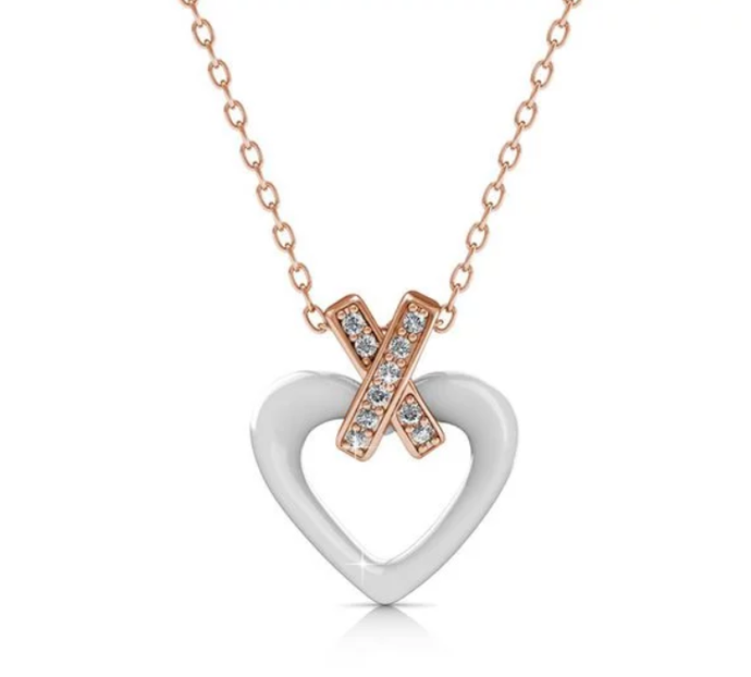 Destiny Kai heart Necklace with Swarovski Crystals