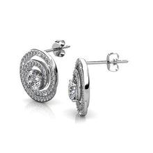 Load image into Gallery viewer, Destiny Willow Spiral Earrings with Swarovski Crystals