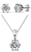 Load image into Gallery viewer, Destiny April Birth Set with Swarovski Crystals in 925 Sterling Silver