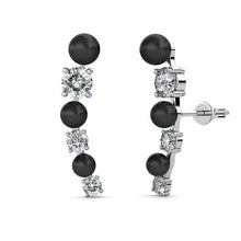 Load image into Gallery viewer, Destiny Ariana Earring with Swarovski Crystal - Black