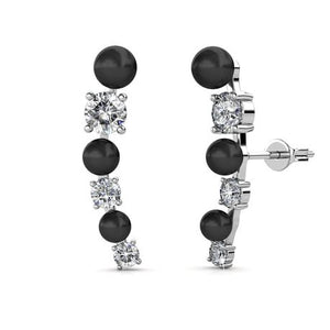 Destiny Ariana Earring with Swarovski Crystal - Black