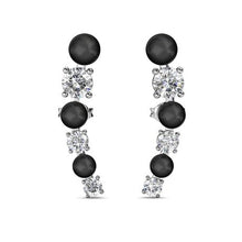 Load image into Gallery viewer, Destiny Ariana Earring with Swarovski Crystal - Black