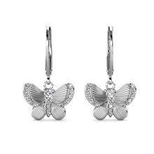 Load image into Gallery viewer, Destiny Butterfly wish earring with Swarovski Crystals – White