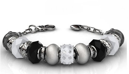 Destiny Jewellery Destiny charm Bracelet embellished with Swarovski crystals -available in 3 colours