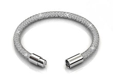 Load image into Gallery viewer, Destiny Jewellery Silver Mesh Bracelet with embellished with Swarovski crystals