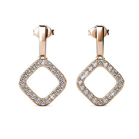 Destiny Aria earring with Swarovski Crystals - Rose