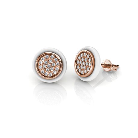 Destiny Ellie Earring with Swarovski Crystal - Rose