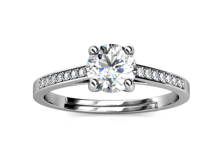 Celèsta 925 Sterling Silver 1.00ct Moissanite Duchess Ring