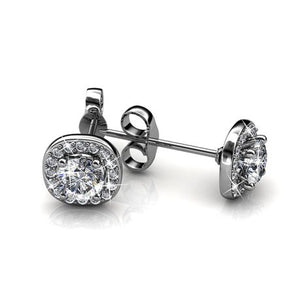 Destiny Gia Earrings with Swarovski Crystals - White