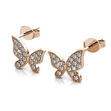 Load image into Gallery viewer, Destiny Butterfly Hope earring with Swarovski Crystals - Rose