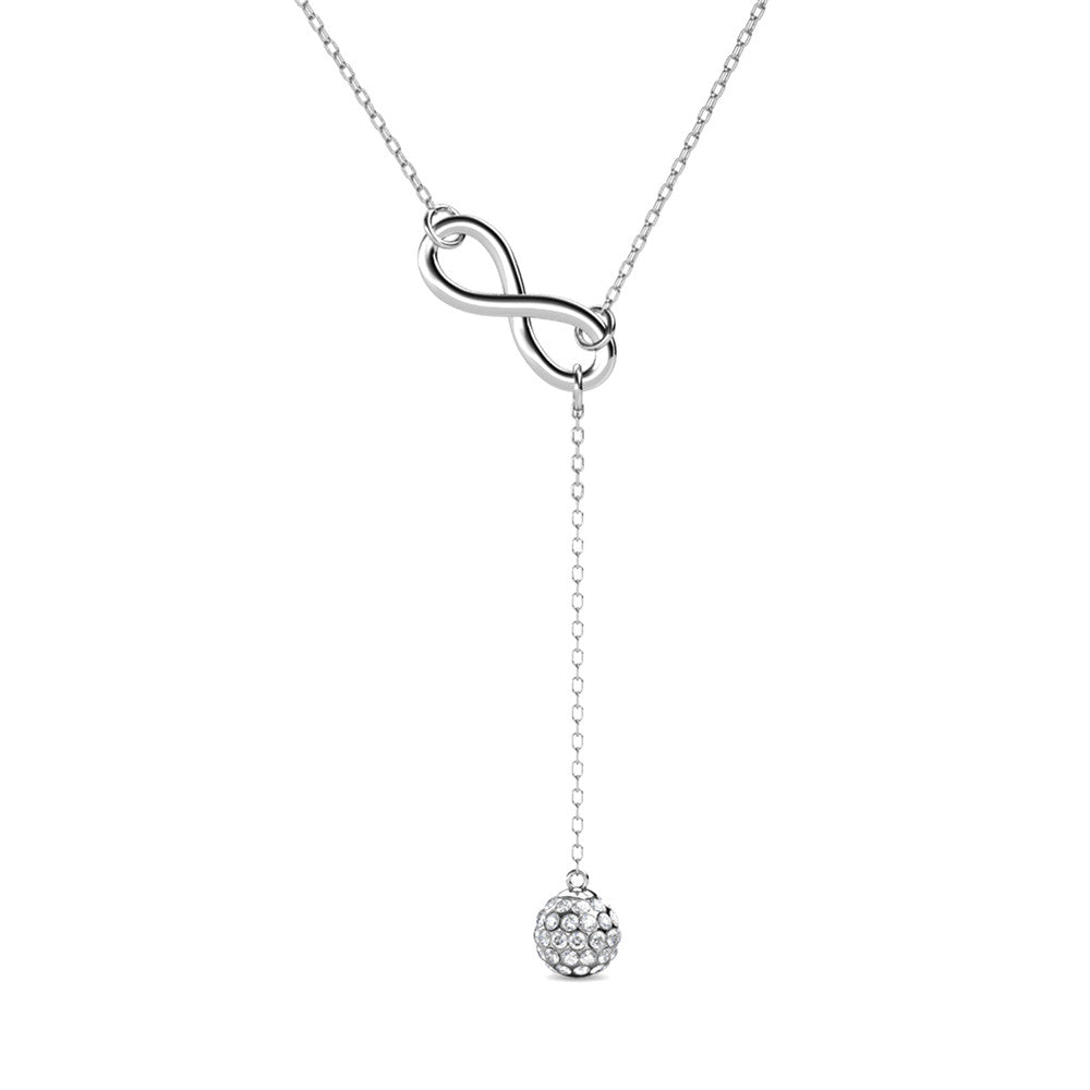 Destiny Infinity drop Necklace with Crystals from Swarovski®