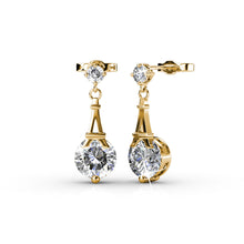 Load image into Gallery viewer, Destiny Eiffel Tower Liza earrings with Swarovski crystals