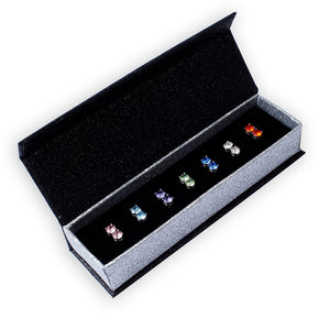 Destiny Jewellery 7 pair earring set embellished with Swarovski crystals