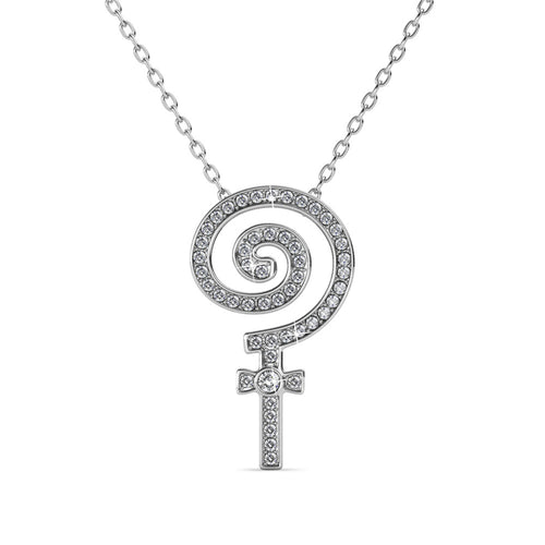 Destiny Mary Halo Necklace with Swarovski Crystals