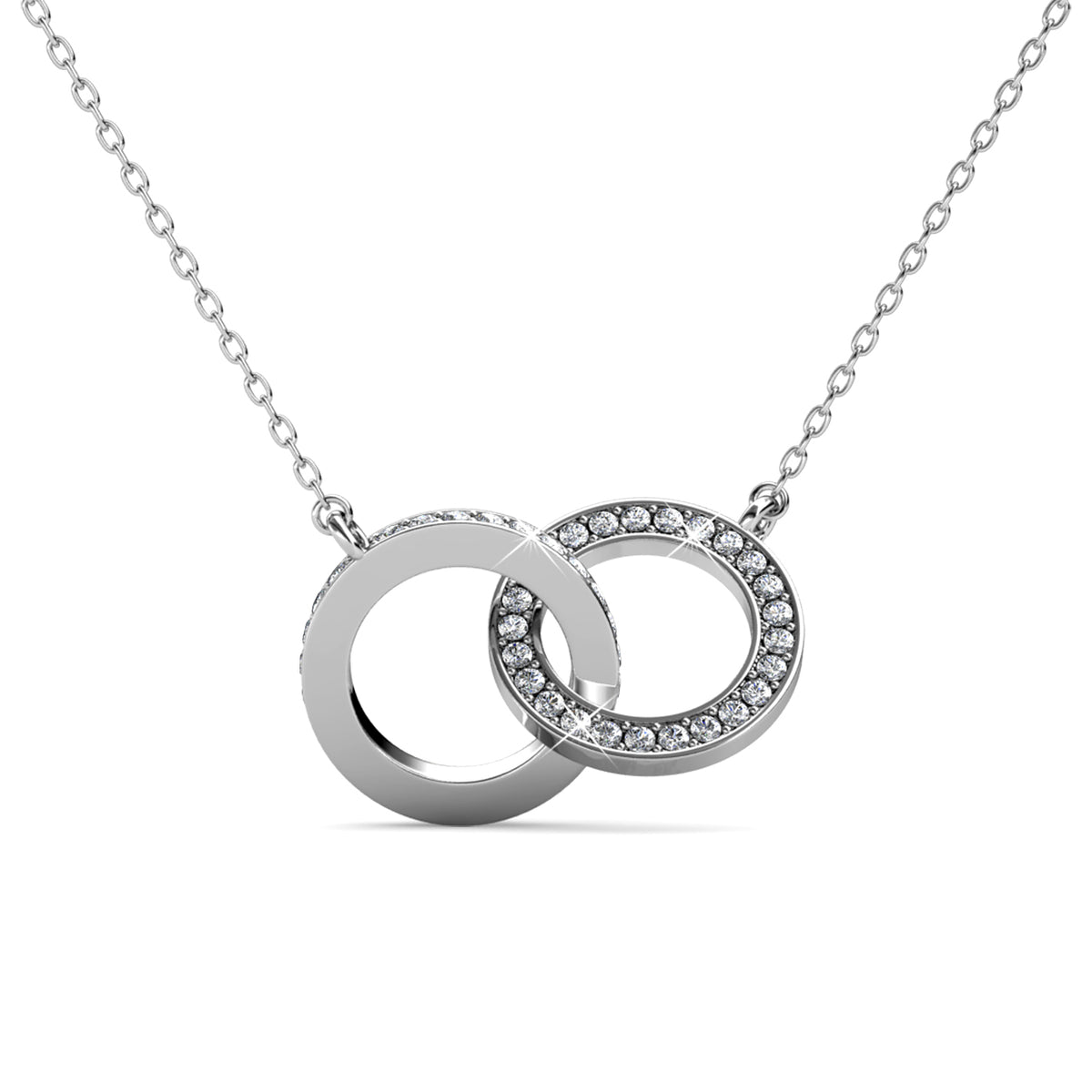 Destiny Mila Necklace with Swarovski Crystals - White