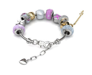 Destiny Jewellery MyLady charm Bracelet embellished with Swarovski crystals-available in 3 colours