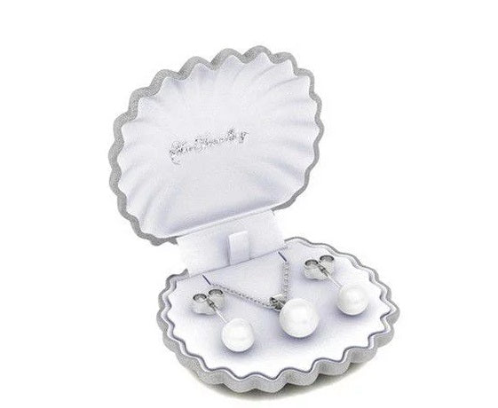 Destiny Pearl Earring & Necklace Set with Swarovski Pearls