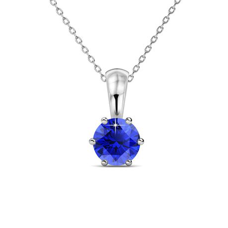 Destiny Sapphire Necklace with Swarovski Crystal