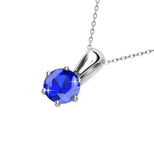 Destiny Sapphire Necklace with Swarovski Crystal
