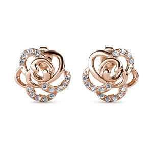 Destiny Blooming Rose Set With Crystals From Swarovski® - Rose gold