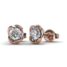 Load image into Gallery viewer, Destiny Sarah Earrings with Swarovski Crystals - Rose