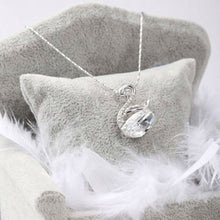 Load image into Gallery viewer, CDE 925 Sterling silver Swan pendant with 925 sterling silver necklace embellished with Swarovski crystals