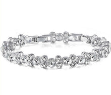 Load image into Gallery viewer, CDE Niki bracelet with rhodium plating embellished with Swarovski crystals