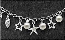 Load image into Gallery viewer, CDE Glass pearl bracelet with rhodium plating embellished with Swarovski crystals