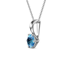 Load image into Gallery viewer, Destiny Blue Topaz Necklace with Swarovski Crystal