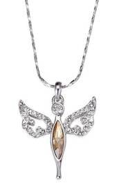 CDE Amber Angel Necklace embellished with Swarovski Crystals