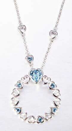 CDE Halo Heart Necklace embellished with Swarovski Crystals